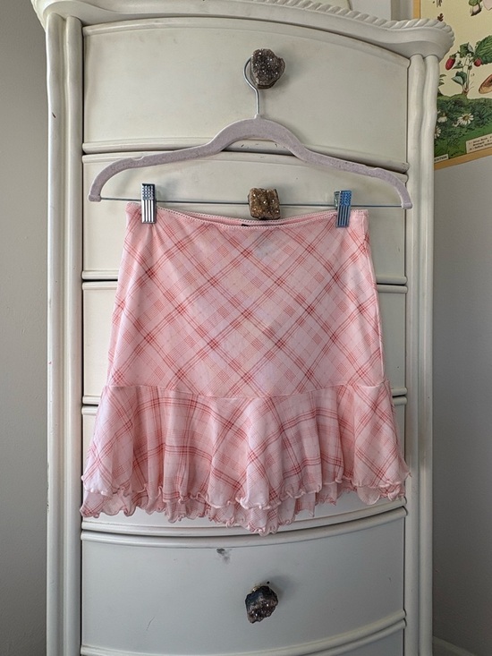 Forever 21 Dresses & Skirts - Forever 21 Pink Plaid Ruffle Mini Skirt
